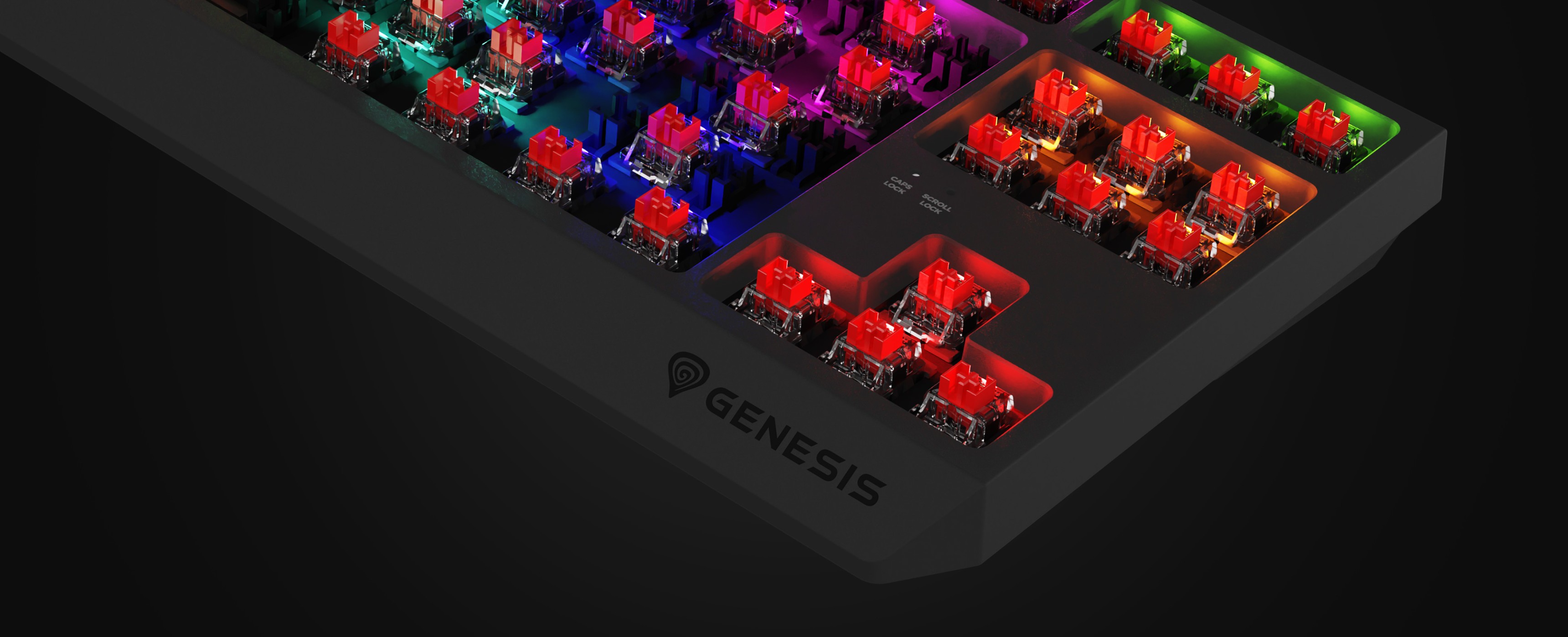 Механична геймърска клавиатура с цветно RGB осветление и превключватели Outemu red с възможност за гореща смяна, с компактен TKL дизайн