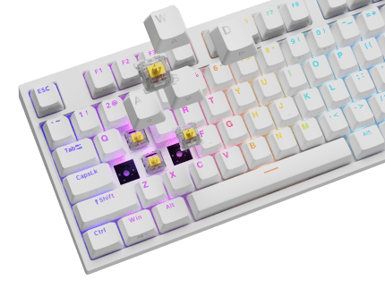 Genesis Thor 404 БЯЛА (GATERON YELLOW PRO)